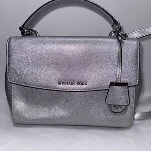 Michael Kors Metallic Silver Satchel